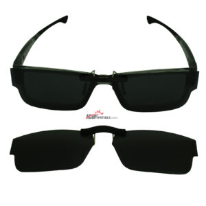 Custom Polarized  Clip On Replacement Sunglasses For Oakley Airdrop (55) OX8046 55-18-143 (Black)
